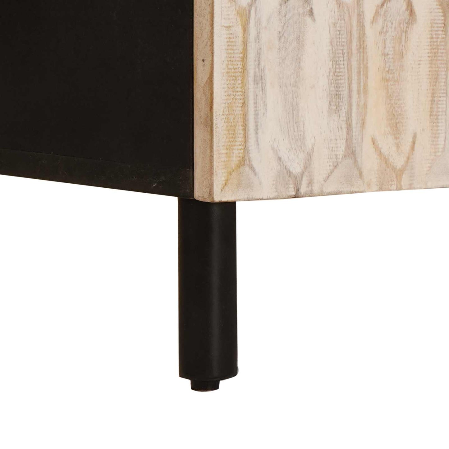 Serviesskap Hvit Vask Finish 90 x 33 x 75 cm Massiv mango tre