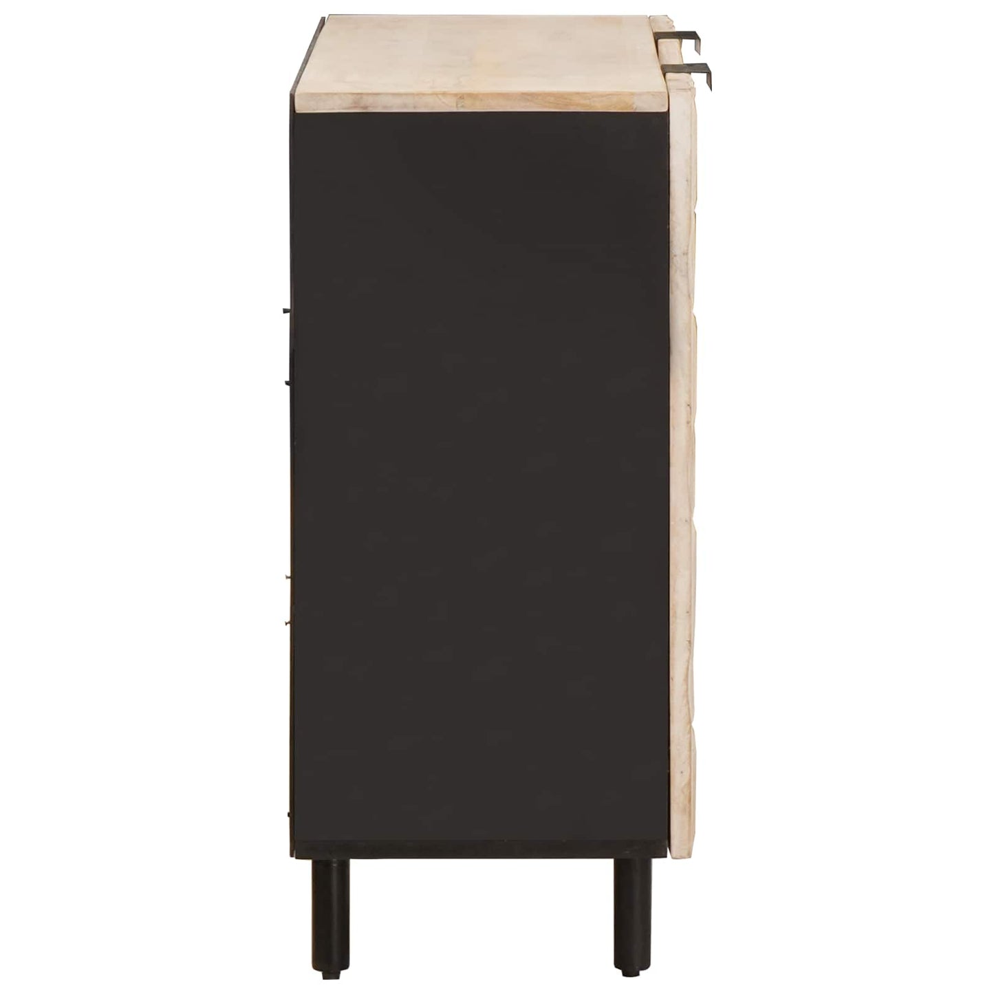 Serviesskap Hvit Vask Finish 90 x 33 x 75 cm Massiv mango tre