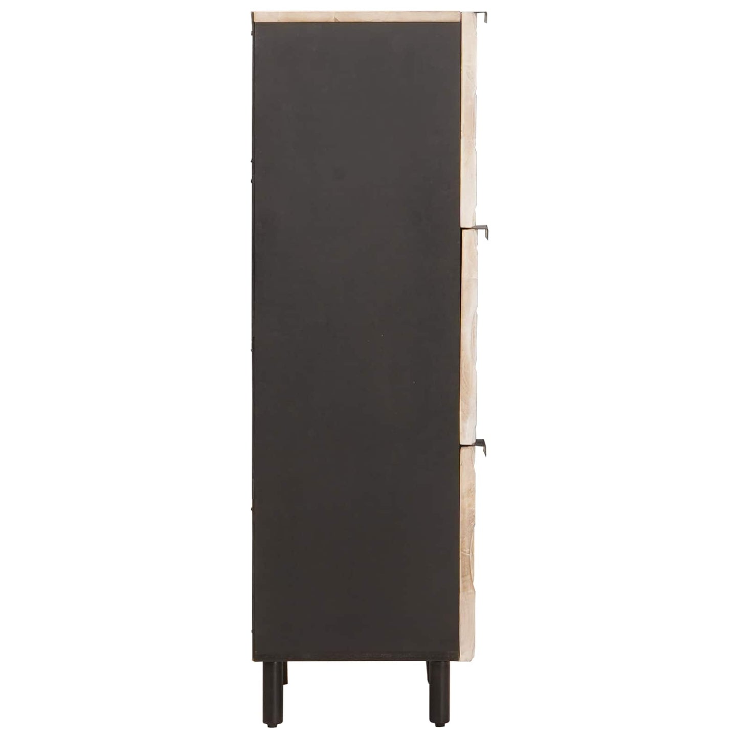 Høyskap Hvit Vask Finish 40 x 33 x 110 cm Massiv mango tre
