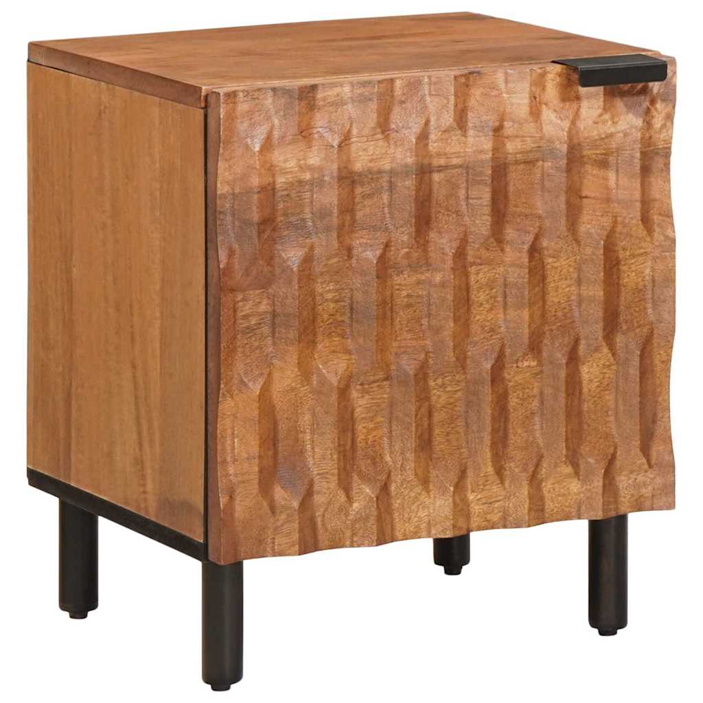 Nattbordskap 2 pcs Brun 40 x 33 x 46 cm Massiv mango tre