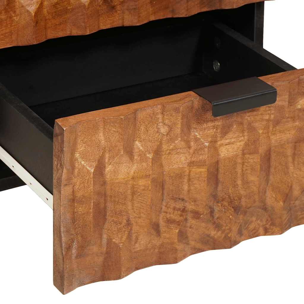 Nattbordskap med skuff Brun 40 x 33 x 46 cm Massiv mango tre