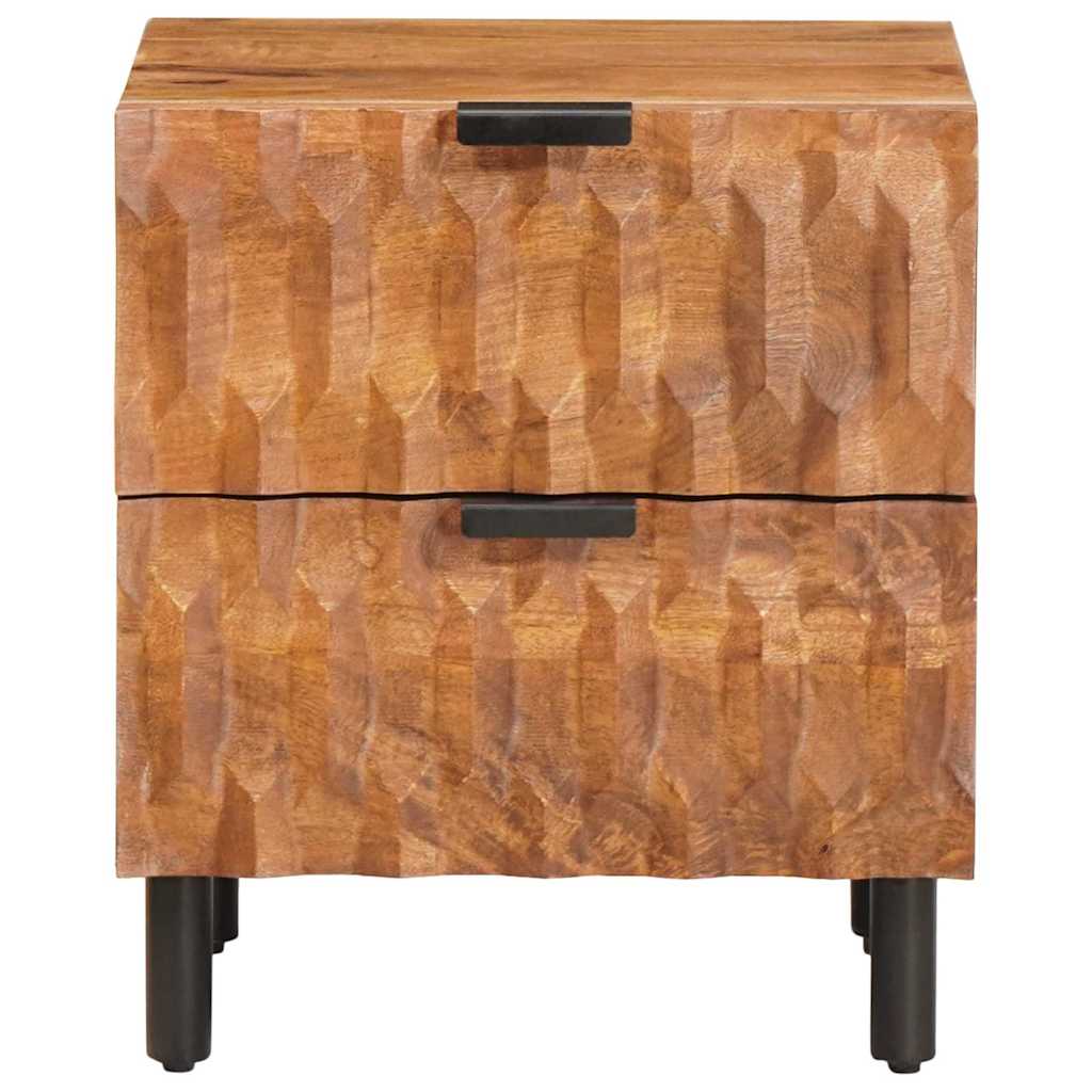 Nattbordskap med skuff Brun 40 x 33 x 46 cm Massiv mango tre