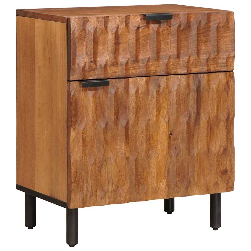 Nattbordskap med skuff Brun 50 x 33 x 60 cm Massiv mango tre