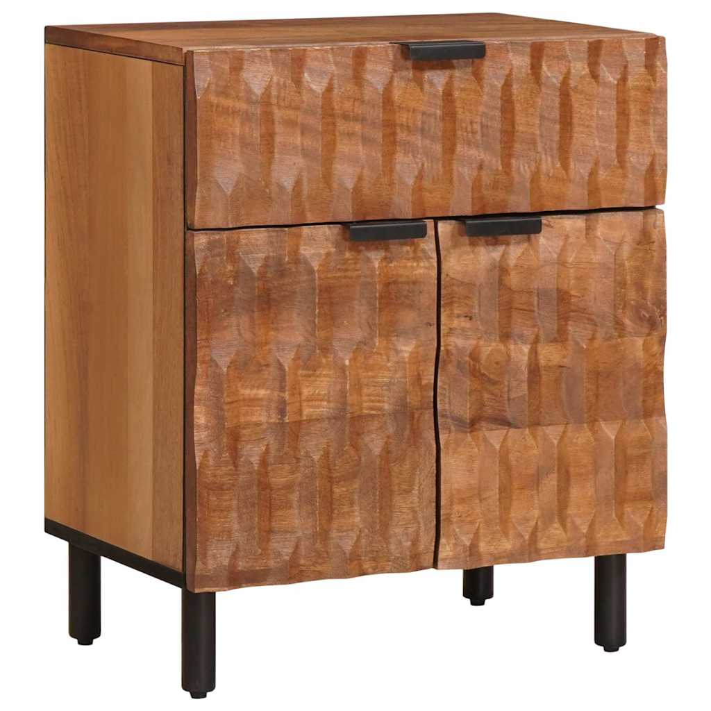 Nattbordskap med skuff Brun 50 x 33 x 60 cm Massiv mango tre