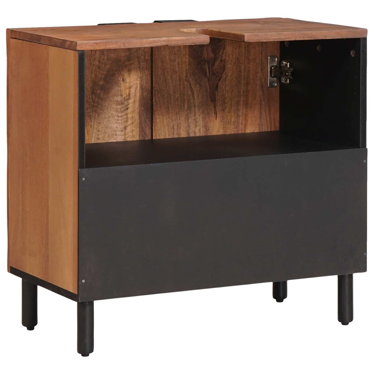 Baderomsvaskeskap med dør Brun 62 x 33 x 58 cm Massiv mango tre