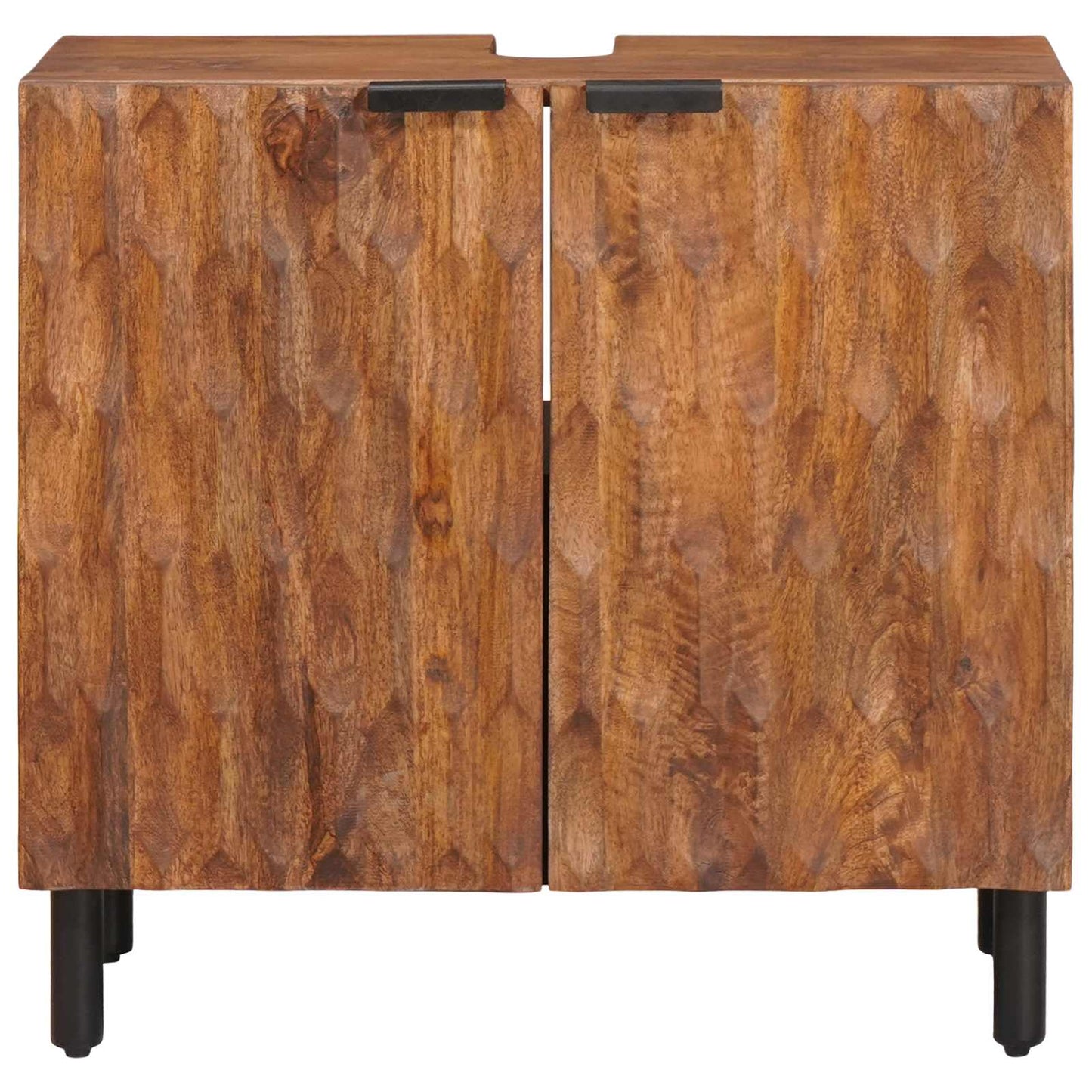Baderomsvaskeskap med dør Brun 62 x 33 x 58 cm Massiv mango tre