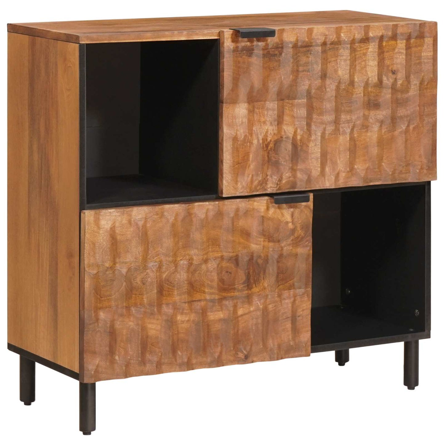 Serviesskap Acacia Brun Finish 80 x 33 x 75 cm Massiv mango tre