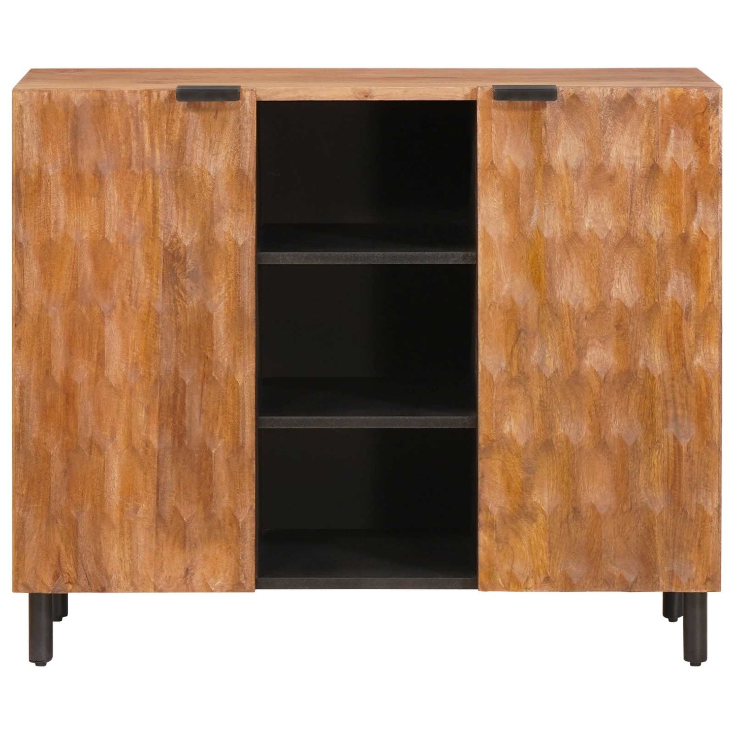 Serviesskap Acacia Brun Finish 90 x 33 x 75 cm Massiv mango tre