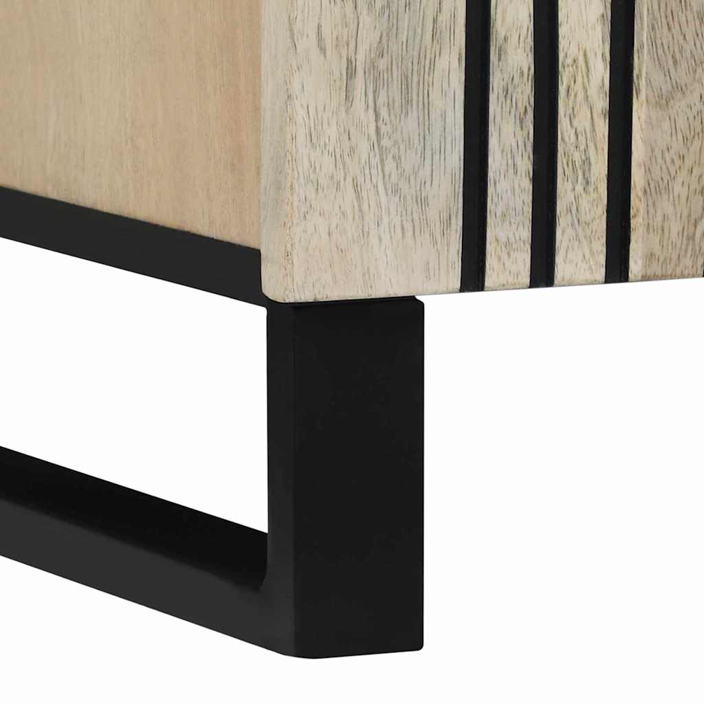 Skap Hvit 90 x 33 x 75 cm heltre mango