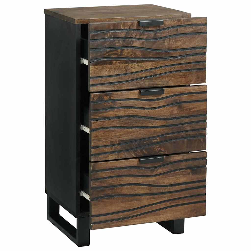 Sidebord med skuff Brun 40 x 33 x 75 cm heltre mango