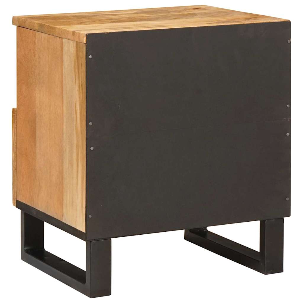 Nattbordskap 2 pcs Naturlig 40 x 33 x 46 cm Massiv mango tre