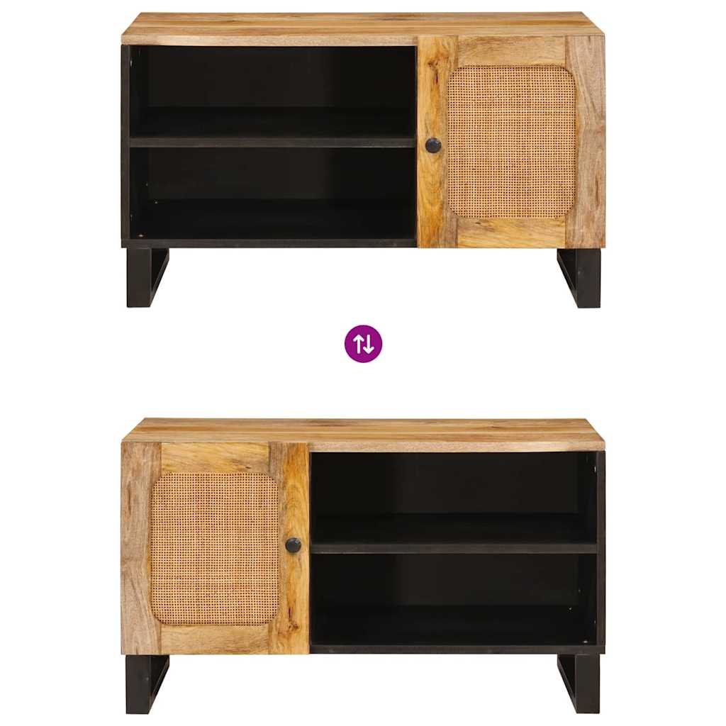 TV-skap med lagring Brun 80 x 33 x 46 cm Massiv mango tre