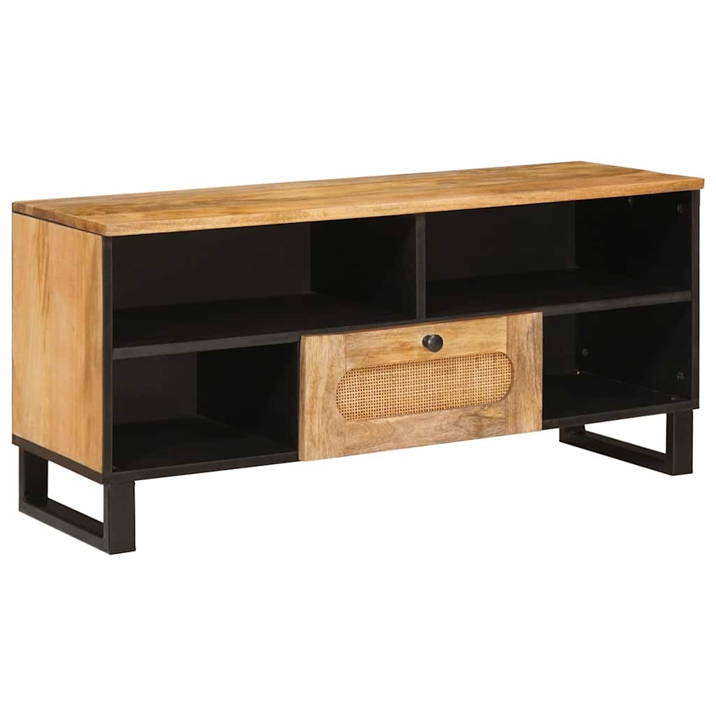 TV-skap med skuff Brun 100 x 33 x 46 cm Massiv mango tre