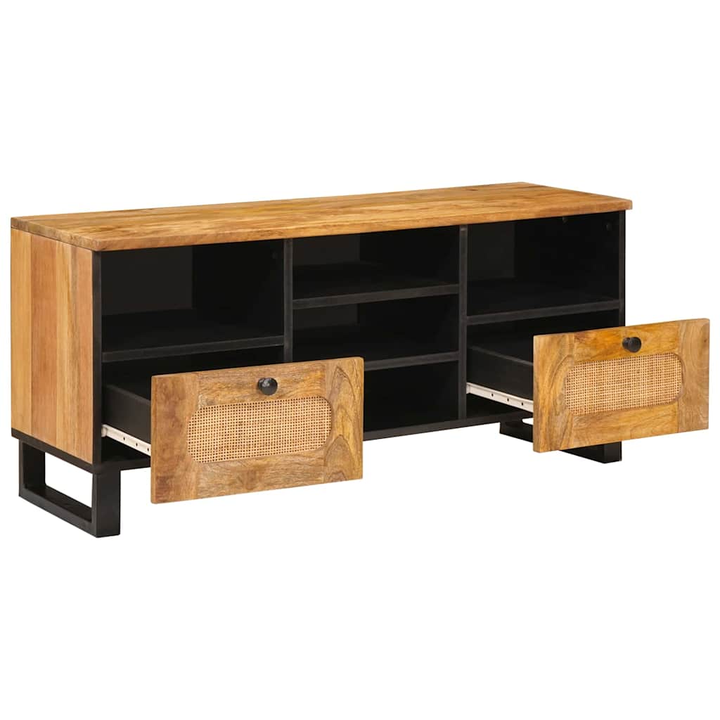 TV-skap med skuff Brun 100 x 33 x 46 cm Massiv mango tre