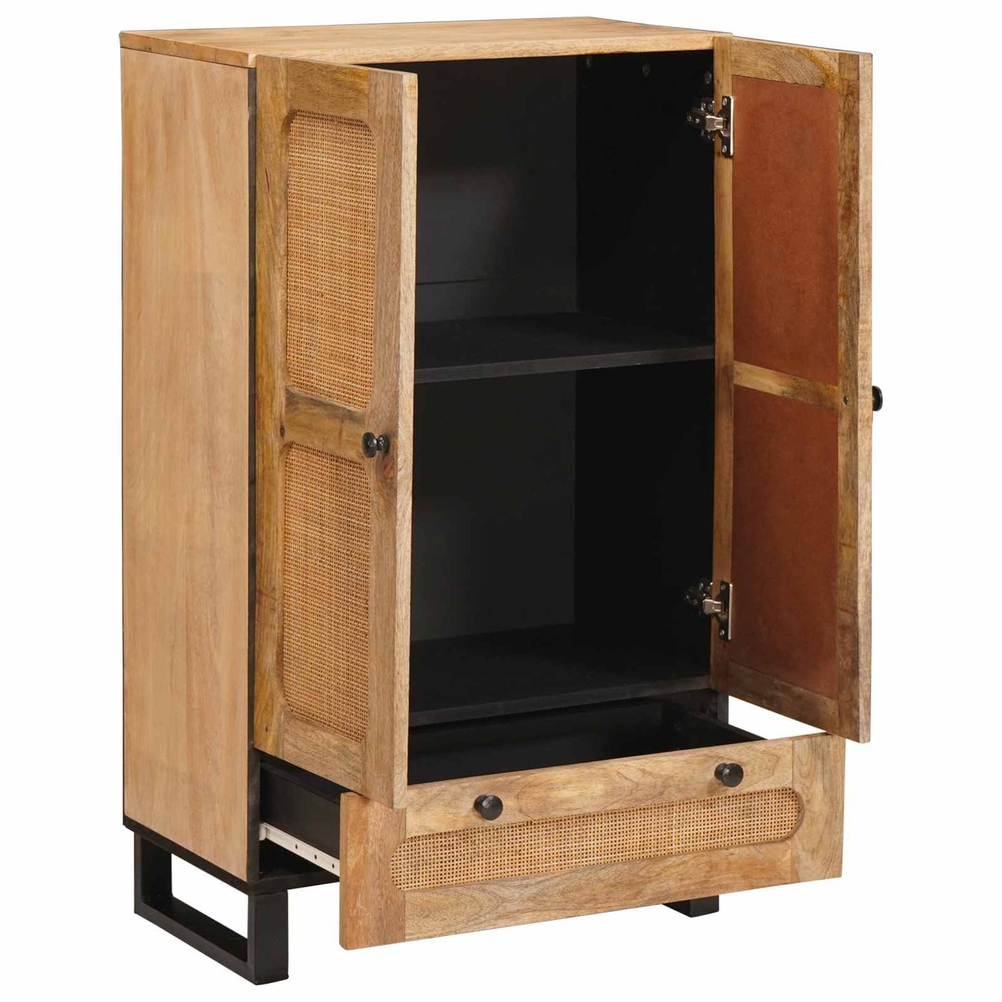 Høyskap med skuff Brun 40 x 33 x 110 cm Massiv mango tre