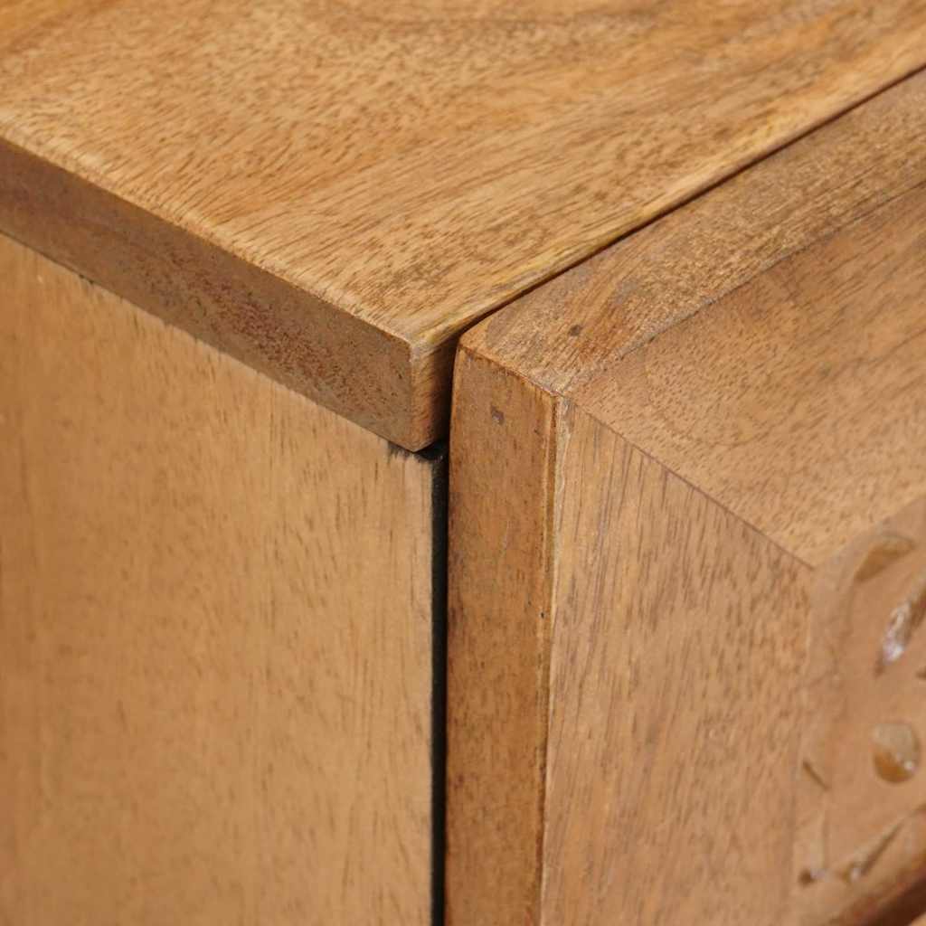 Nattbordskap 2 pcs Lys Brun 40 x 33 x 46 cm Konstruert tre