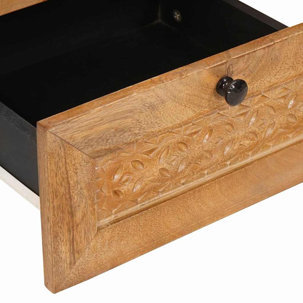 Nattbordskap 2 pcs Lys Brun 40 x 33 x 46 cm Konstruert tre