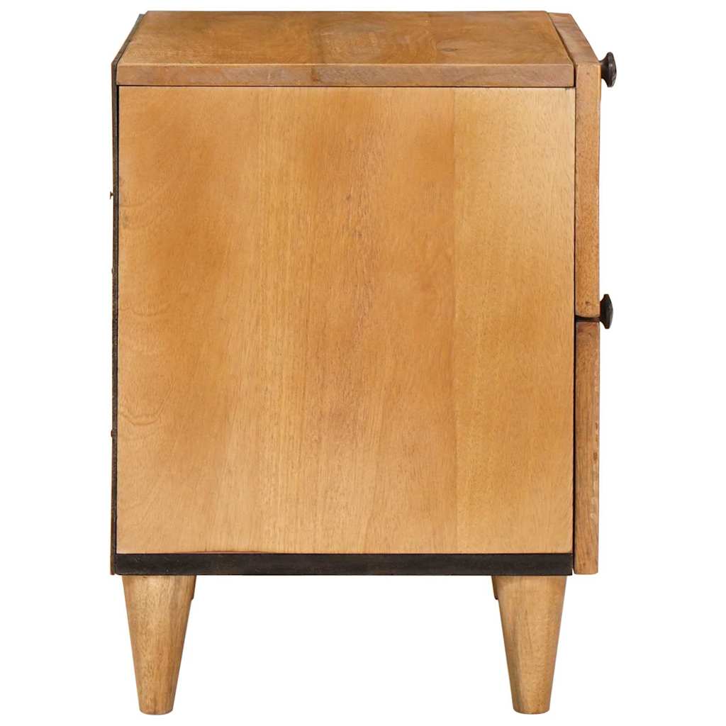 Nattbordskap 2 pcs Lys Brun 40 x 33 x 46 cm Konstruert tre