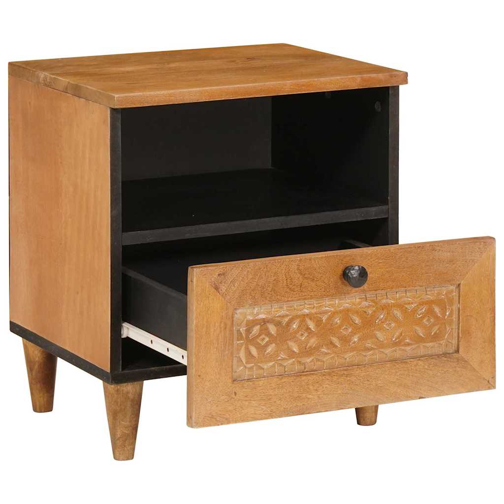 Nattbordskap 2 stk. Lys Brun 40 x 33 x 46 cm Konstruert tre