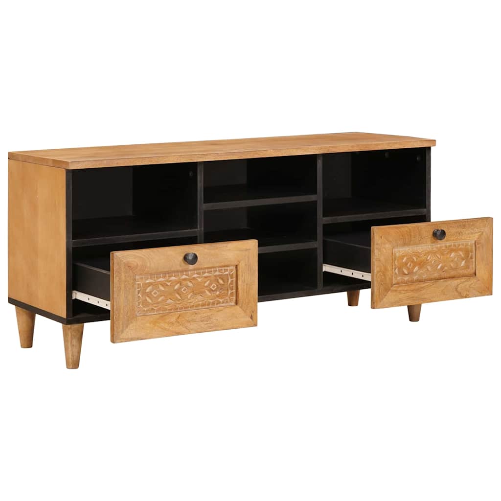 TV-skap med skuff med hylle 100 x 33 x 46 cm Massiv mango tre