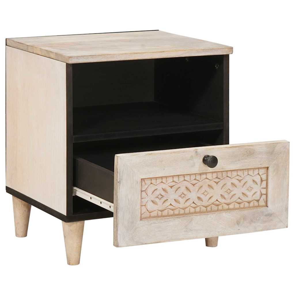 Nattbordskap Hvit 40 x 33 x 46 cm Konstruert tre