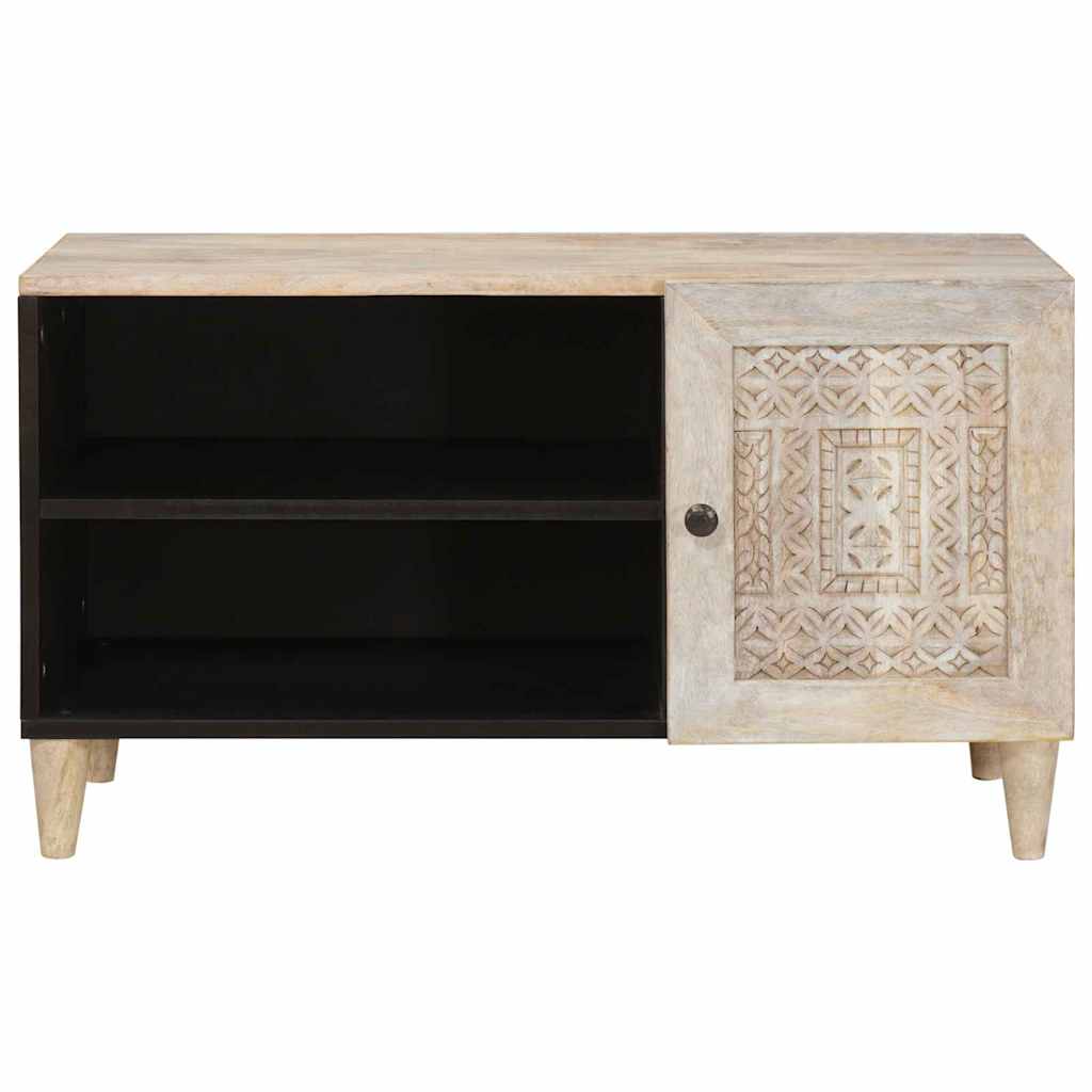 TV Enheter med hylle Hvit 80 x 33 x 46 cm Konstruert tre