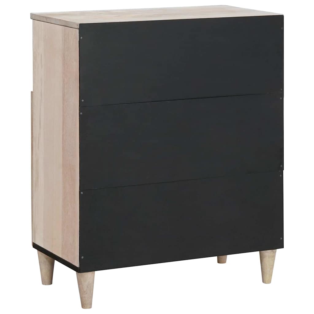 Serviesskap Blek Hvit 60 x 33 x 75 cm Massiv mango tre