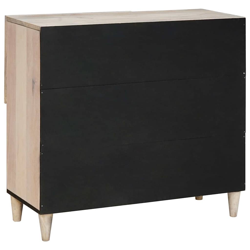 Serviesskap Blek Hvit 80 x 33 x 75 cm Massiv mango tre