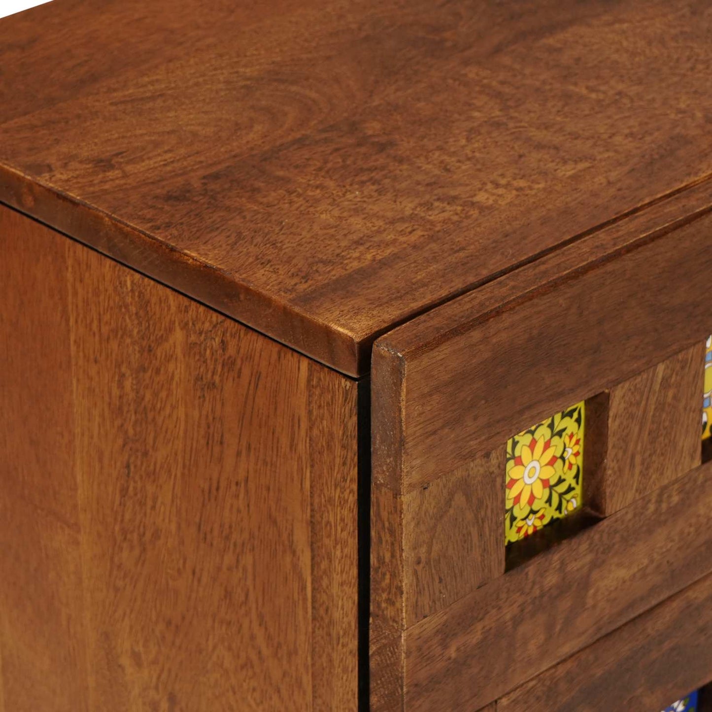 Nattbordskap med skuff Brun 50 x 33 x 60 cm Massiv mango tre