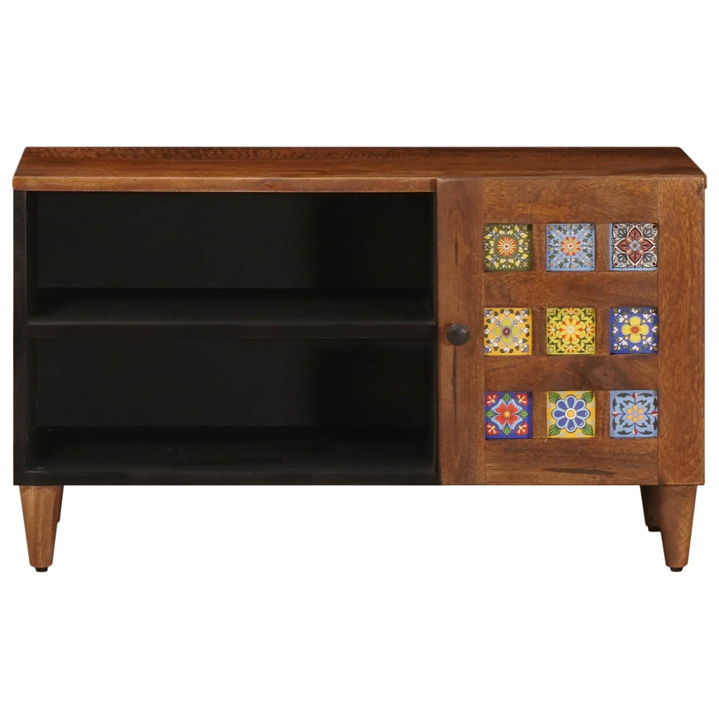 TV-skap med lagring Valnøtt 80 x 33 x 46 cm Massiv mango tre