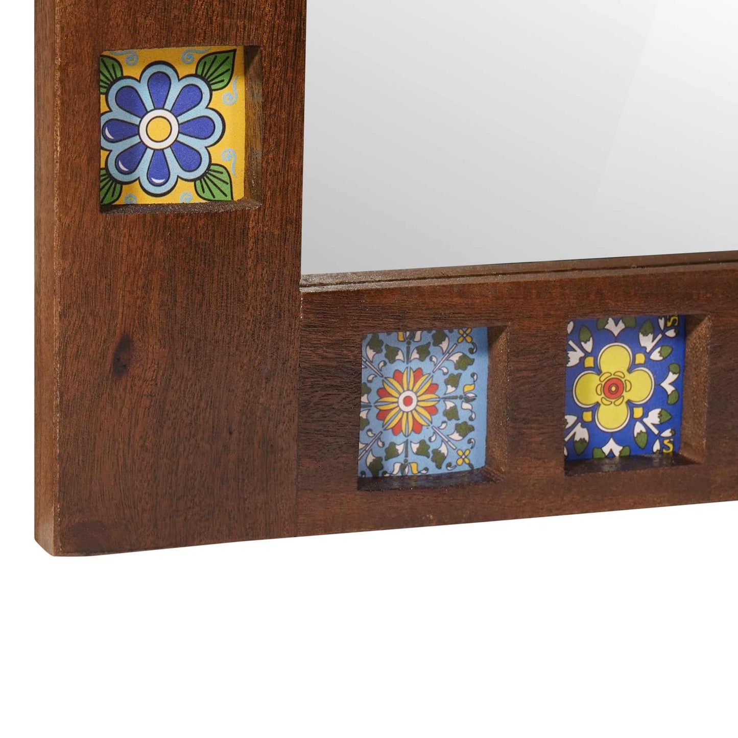 Baderomsspeil Valnøtt 50 x 70 x 2,5 cm Massiv mango tre