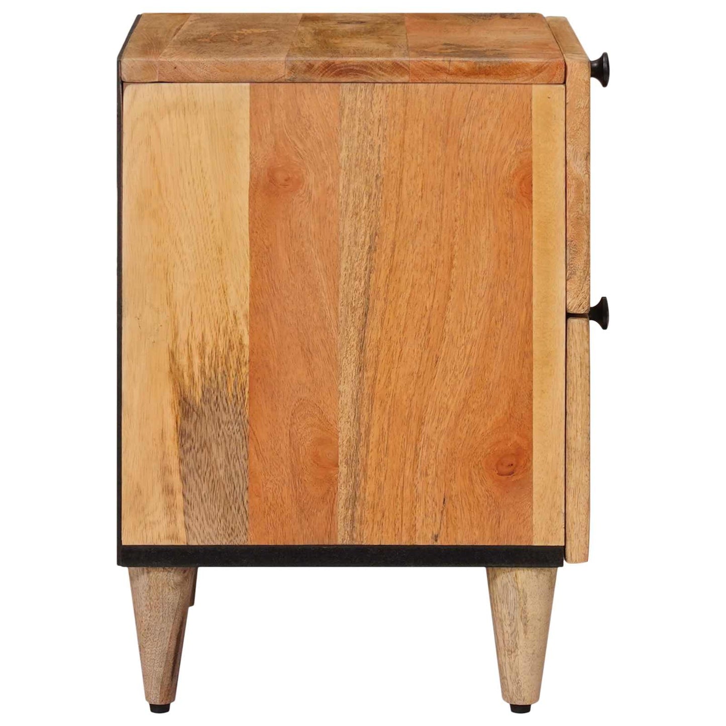 Nattbordskap Naturlig 40 x 33,5 x 46 cm Massiv mango tre vidaXL