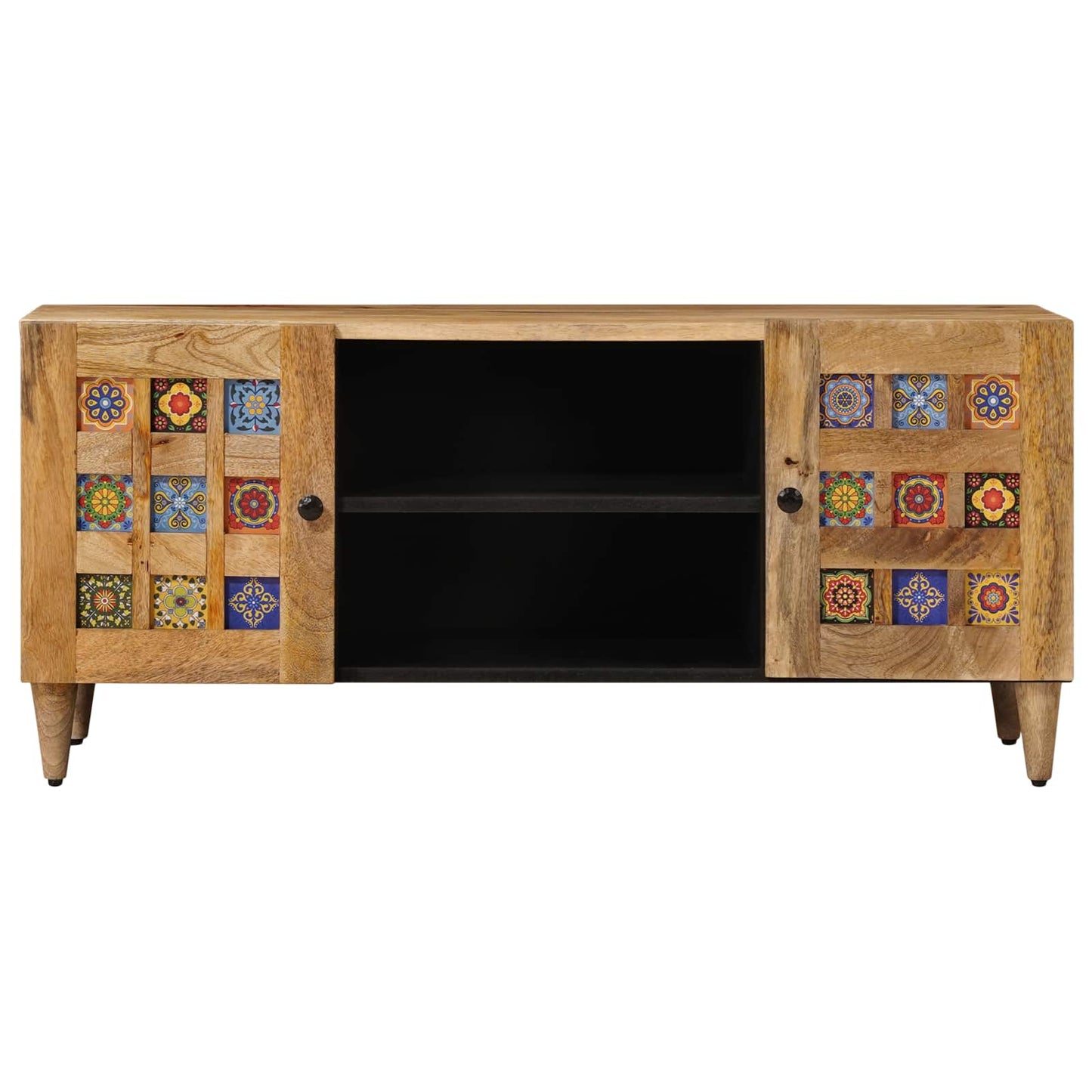 TV-skap med hylle Naturlig 105 x 33,5 x 46 cm Massiv mango tre vidaXL