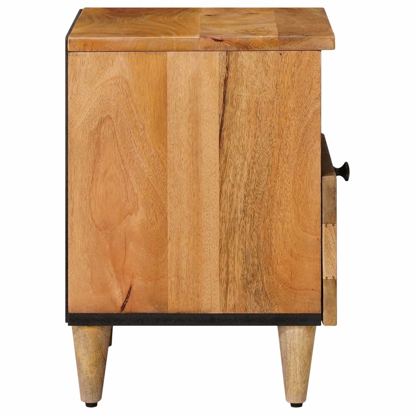 Nattbordskap 2 pcs Naturlig 40 x 33 x 46 cm Massiv mango tre