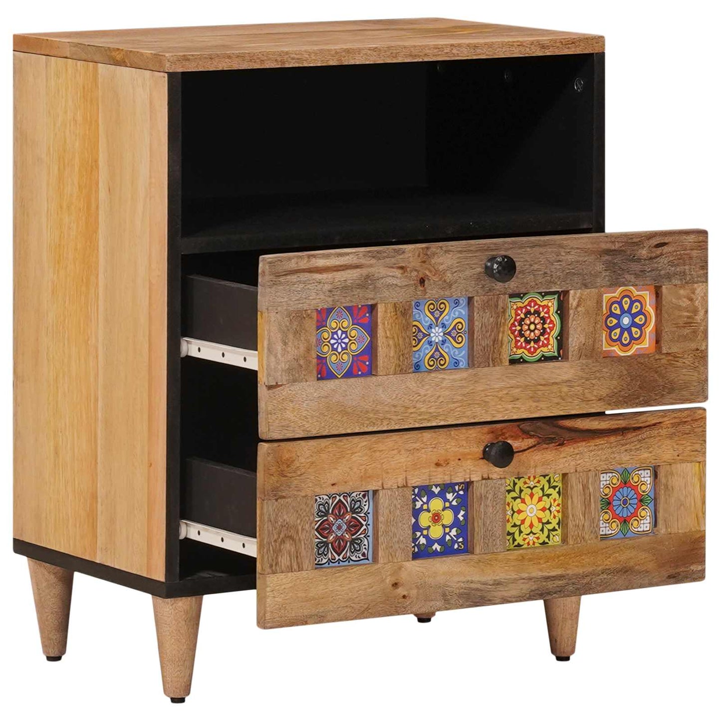 Nattbordskap Naturlig 50 x 33 x 62 cm Massiv mango tre
