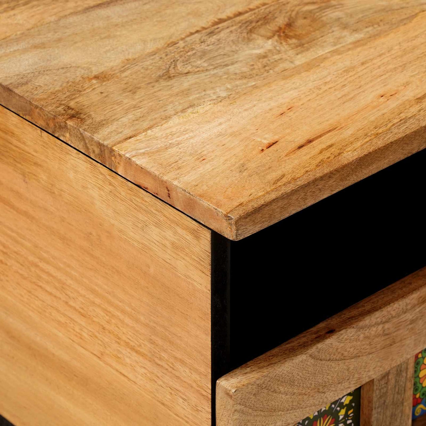 Kaffebord med skuff Naturlig 80 x 54 x 40 cm Massiv mango tre