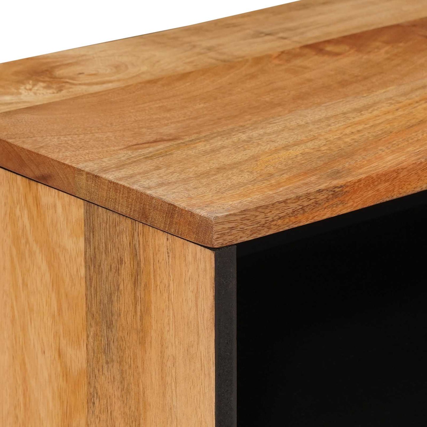 TV-skap med lagring Naturlig 80 x 31,5 x 46 cm Massiv mango tre vidaXL