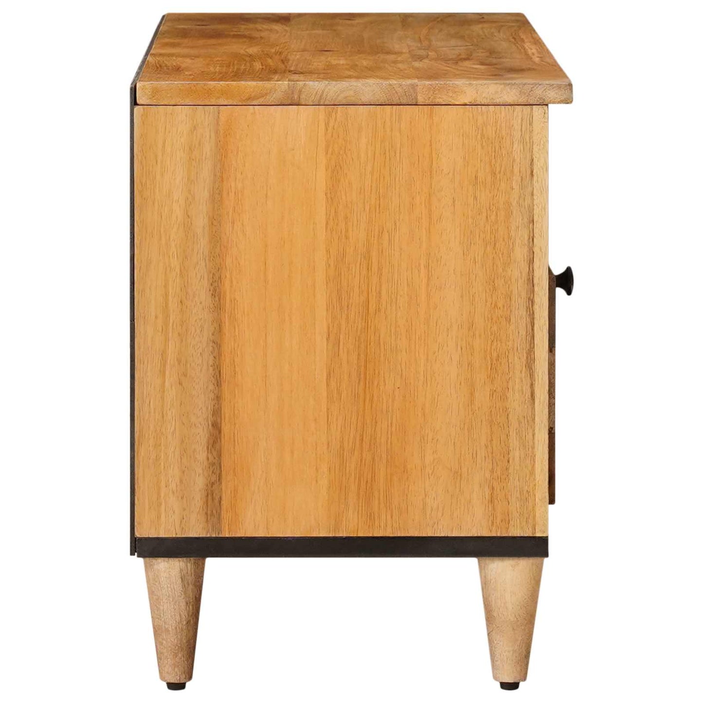TV-skap med skuff Naturlig 100 x 33,5 x 46 cm Massiv mango tre vidaXL