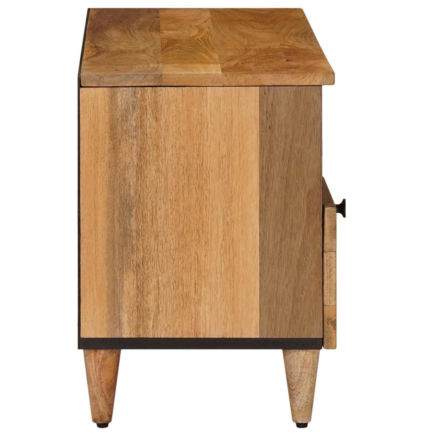 TV-skap med skuff Naturlig 100 x 33,5 x 46 cm Massiv mango tre vidaXL