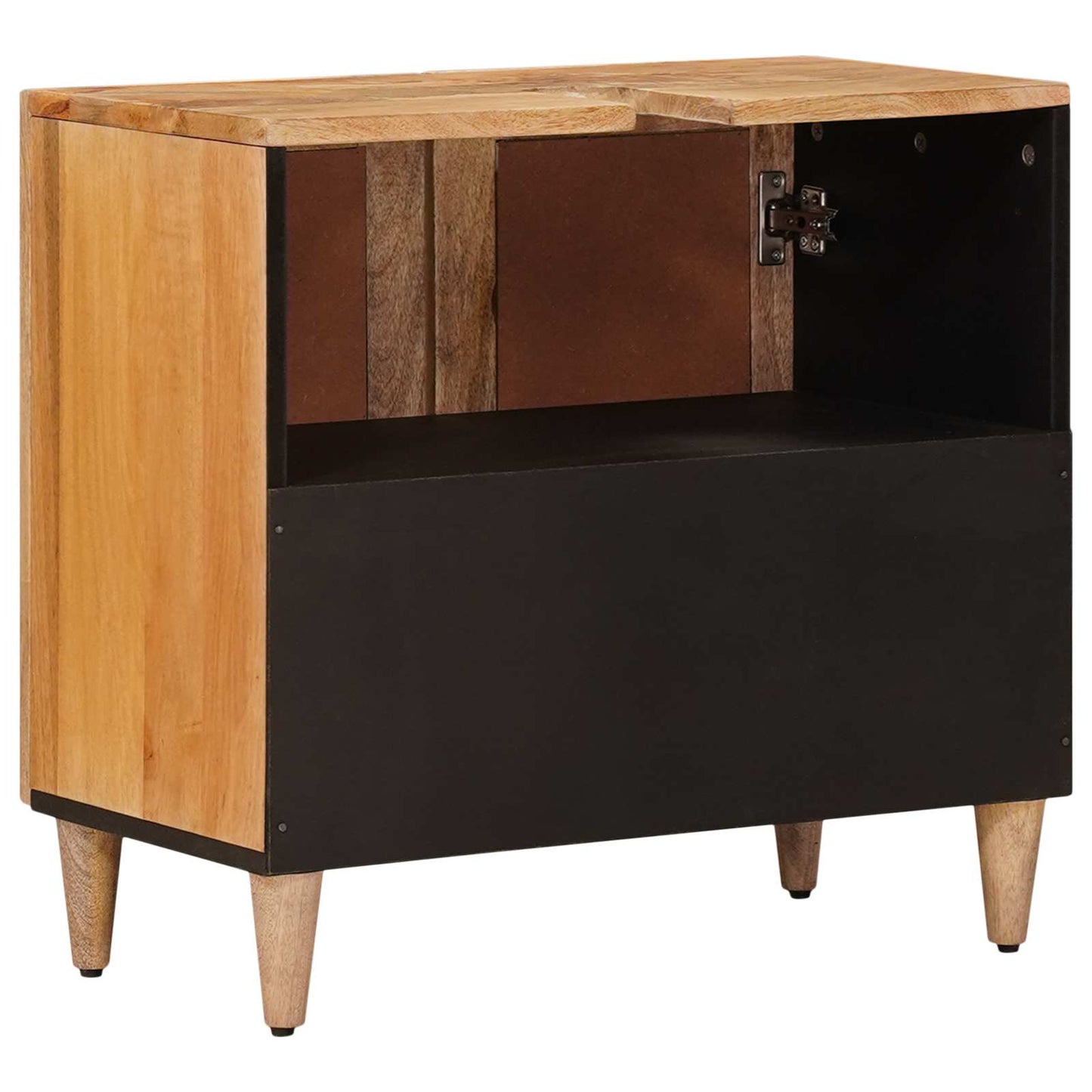 Baderomsvaskeskap Naturlig 62 x 33 x 58 cm Massiv mango tre vidaXL