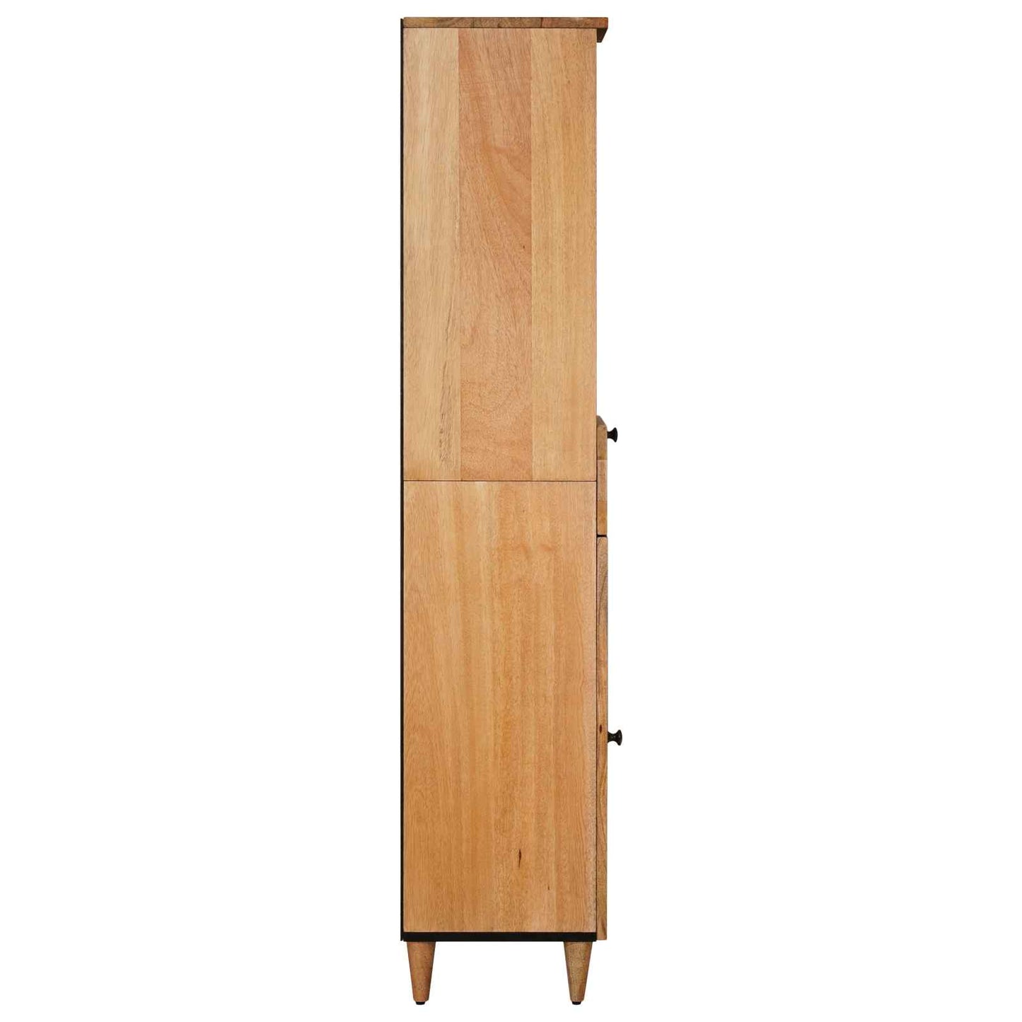 Baderomsskap med dør Naturlig 38 x 33 x 160 cm Massiv mango tre