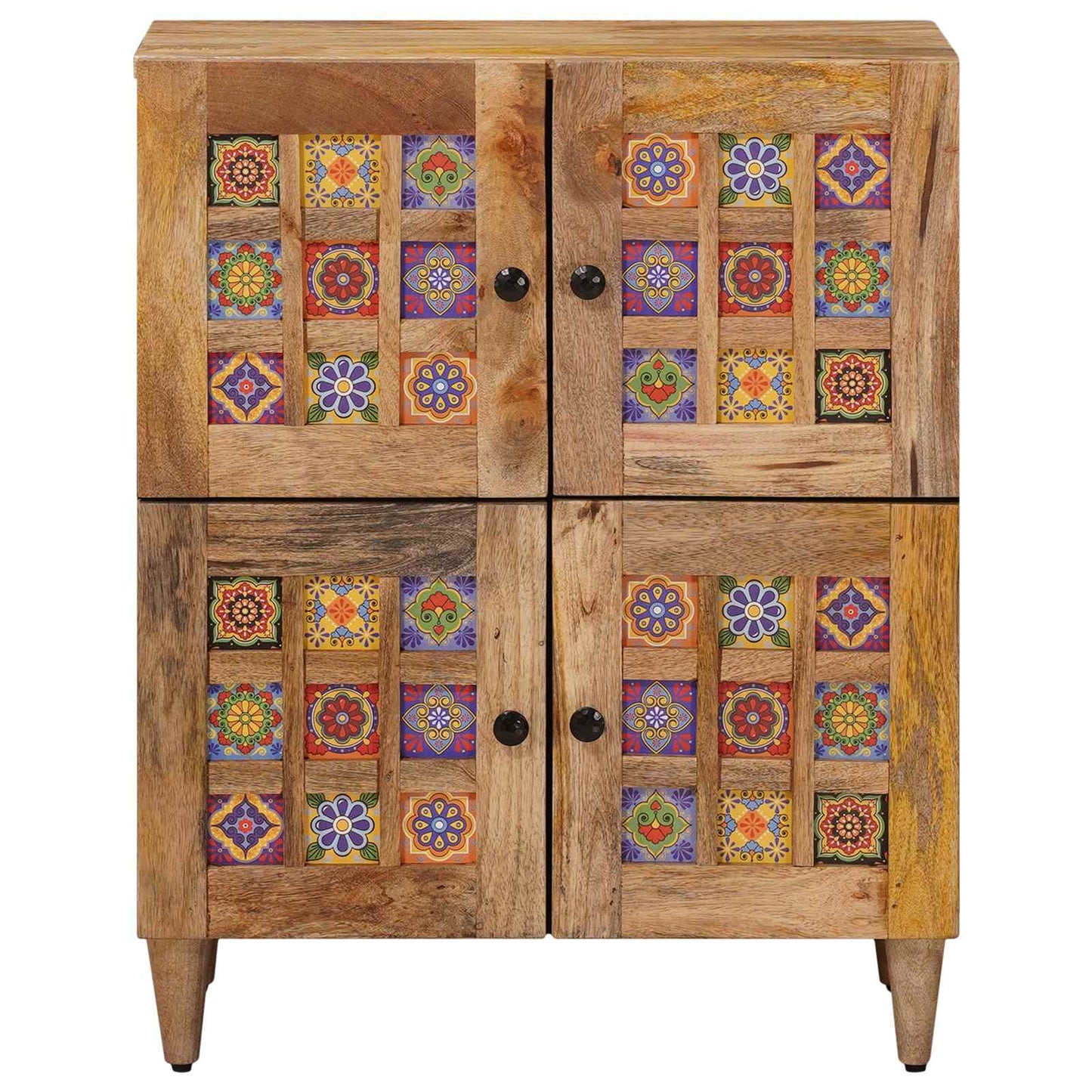 Serviesskap med dør Naturlig 60 x 33 x 75 cm Massiv mango tre
