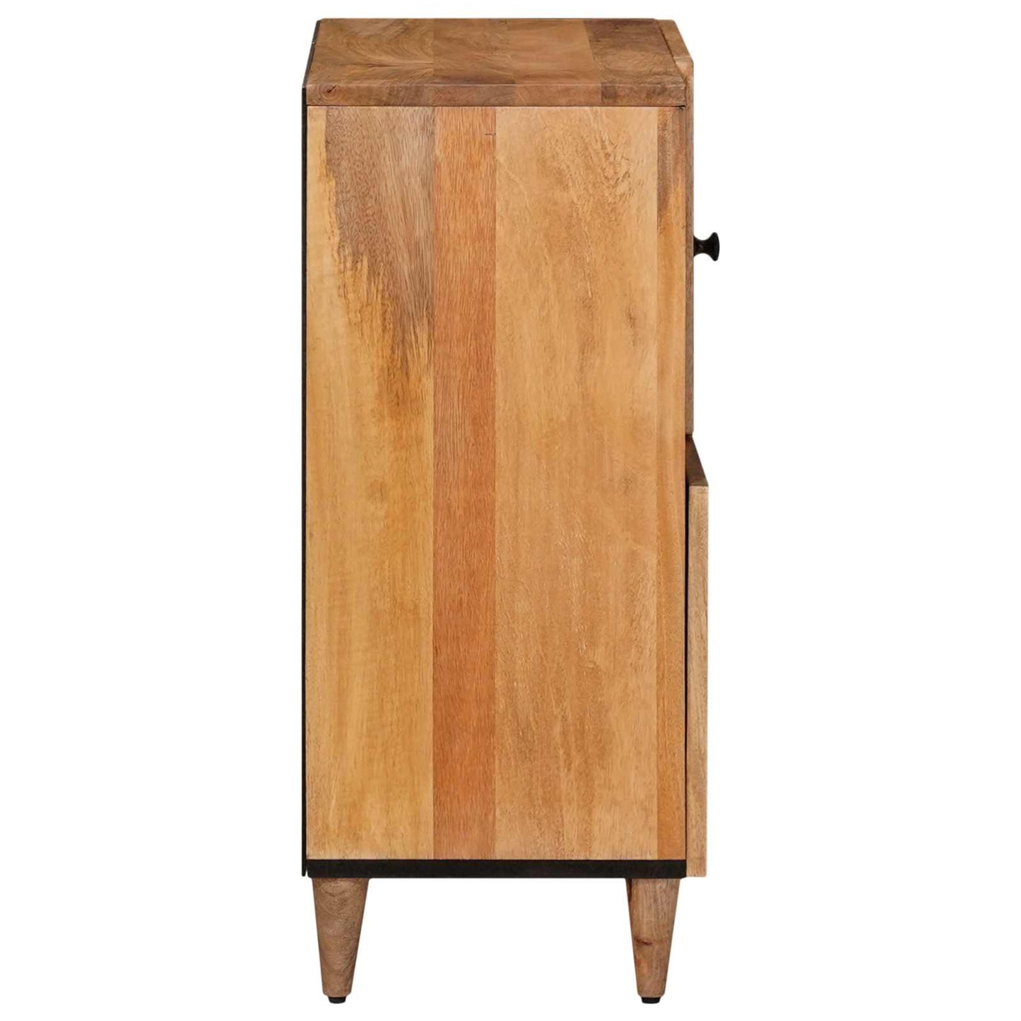 Serviesskap med dør Naturlig 80 x 33,5 x 75 cm Massiv mango tre vidaXL