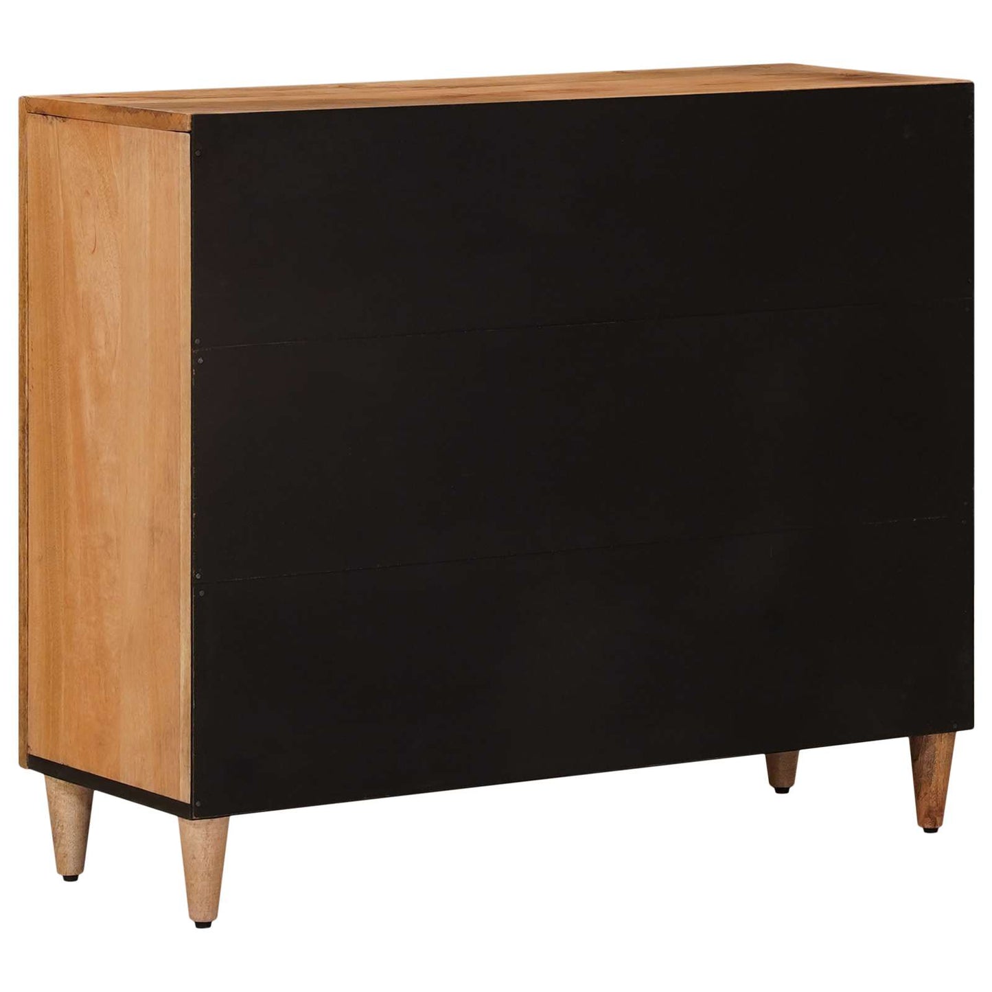 Serviesskap med dør Naturlig 90 x 33,5 x 75 cm Massiv mango tre vidaXL