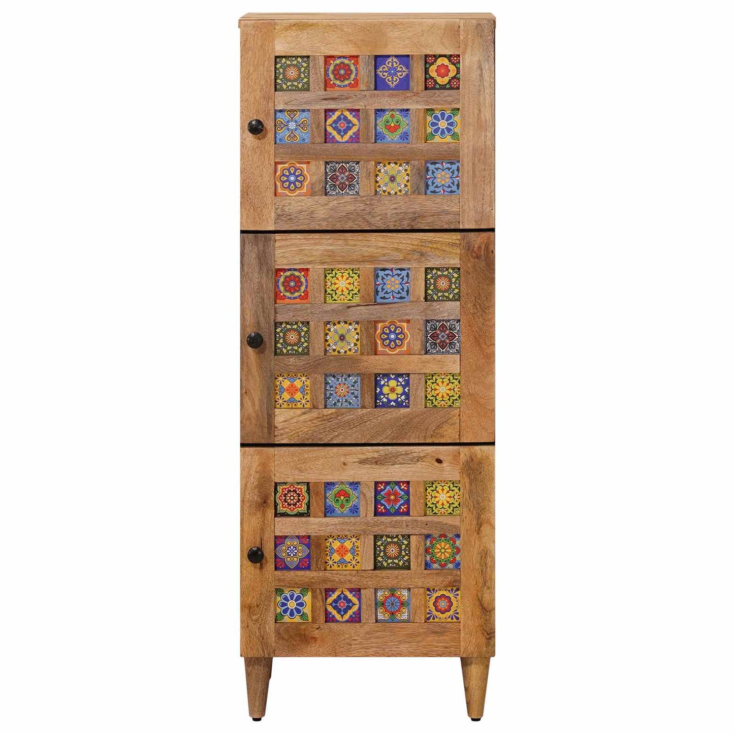 Høyskap med lagring Naturlig 40 x 33 x 110 cm Massiv mango tre vidaXL