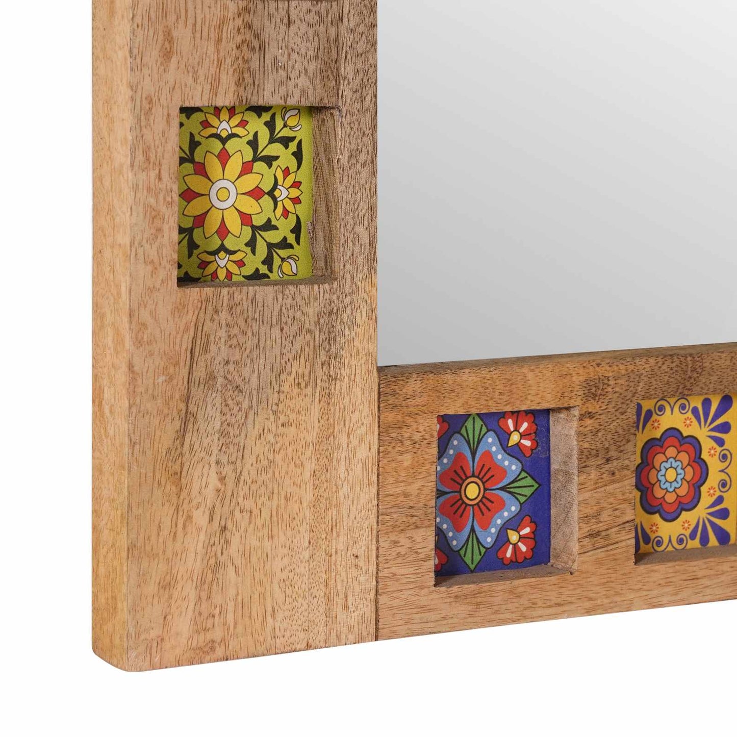 Baderomsspeil Naturlig 50 x 70 x 3 cm Massiv mango tre