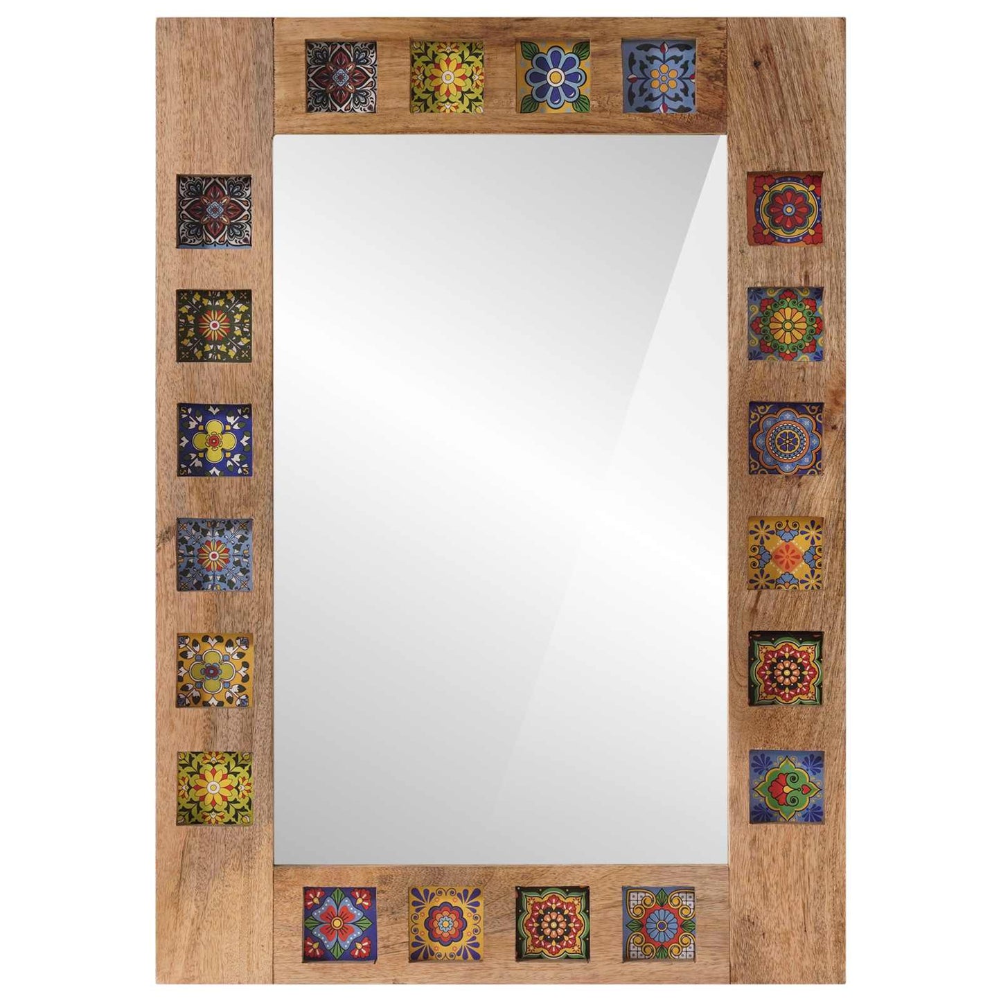 Baderomsspeil Naturlig 50 x 70 x 3 cm Massiv mango tre