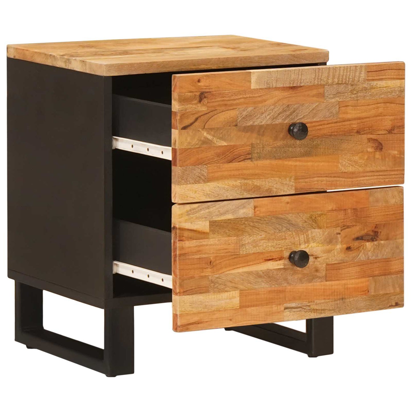 Nattbordskap med skuff Brun 40 x 33 x 46 cm Massiv mango tre