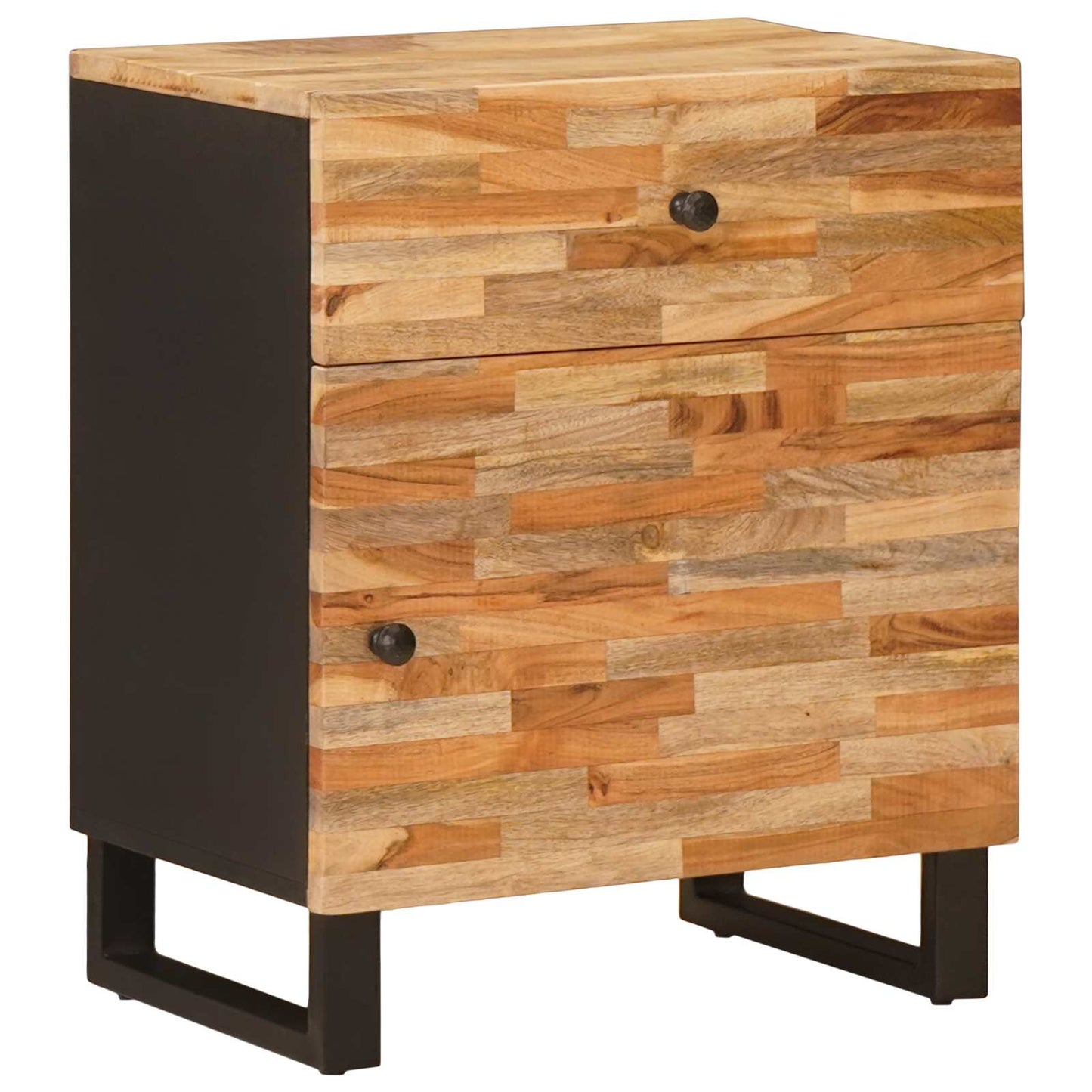 Sengekabinett med skuff Brun 50 x 33 x 60 cm Massiv mango tre