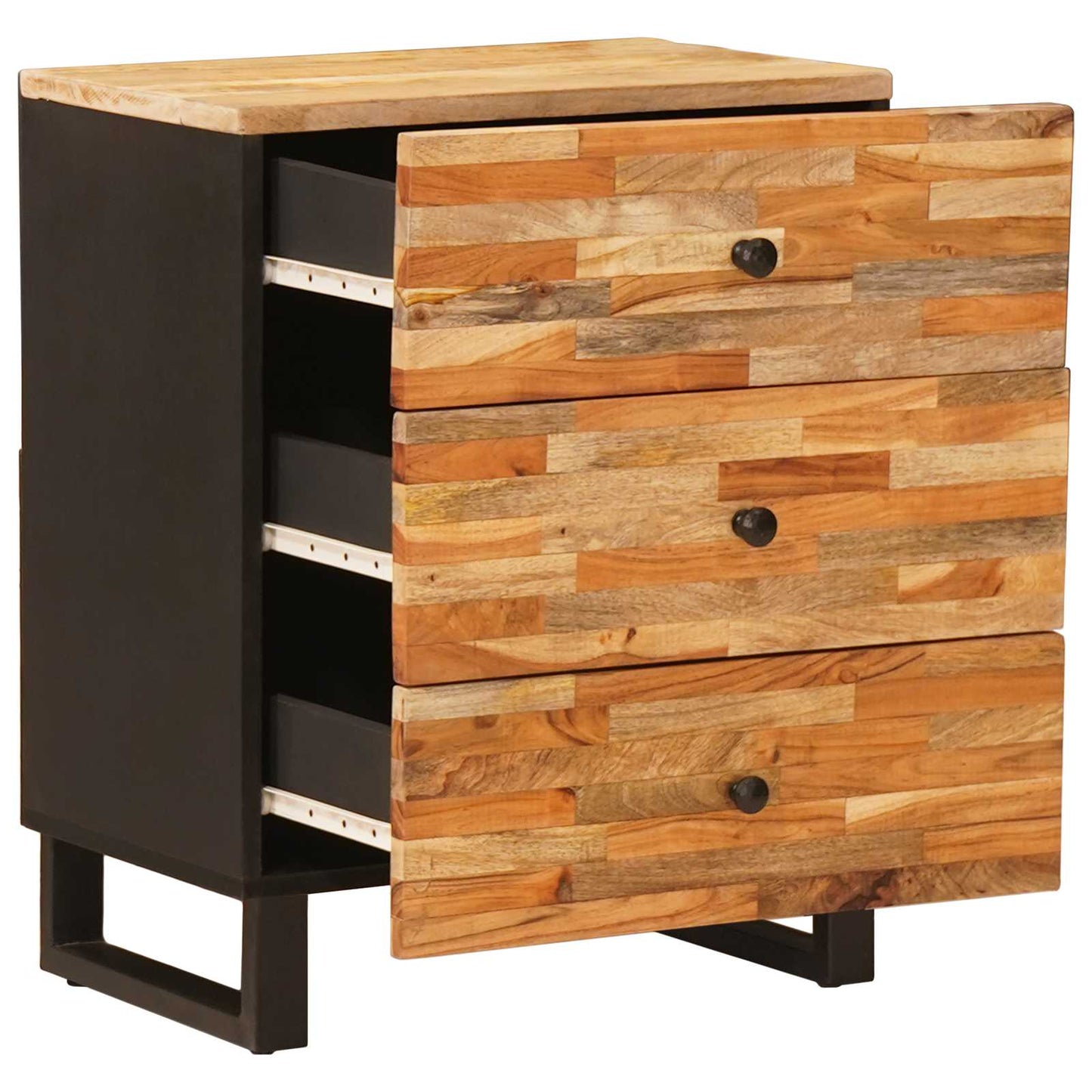 Sengekabinett med skuff Brun 50 x 33 x 62 cm Massiv mango tre